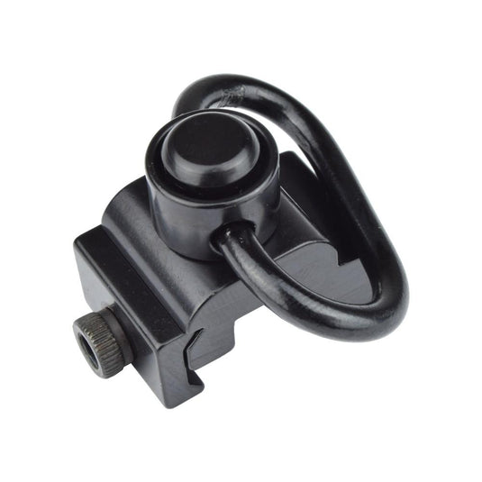 js-tactical gancio cinghia qd con attacco per slitte 20mm nero 