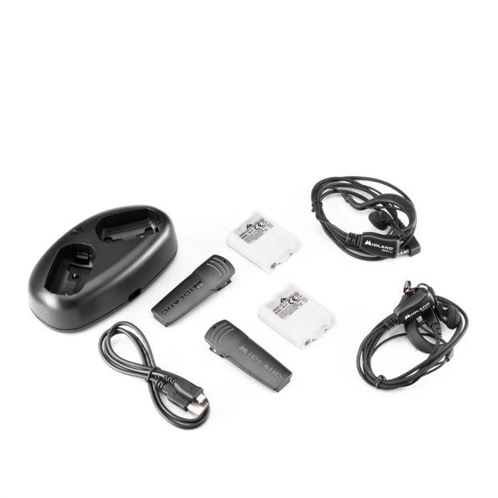 Carica immagine in Galleria Viewer, XT70 -2radio + caricabatteria +cavo usb+2 pacchi batteria 10h +clip+2 auric. 
