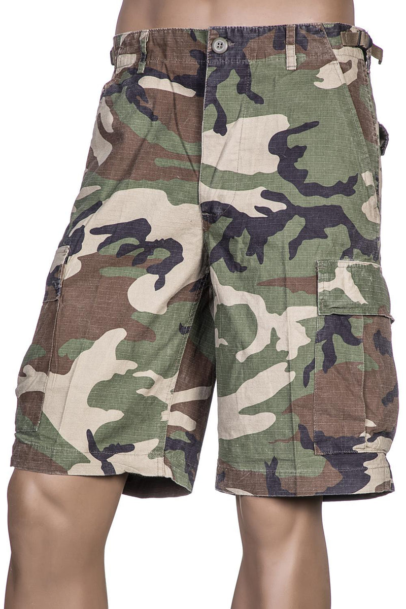 Carica immagine in Galleria Viewer, Bermuda BDU style cotone  rip stop camouflage woodland 
