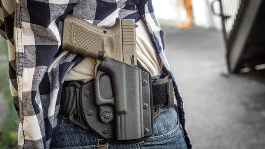 fondina pancake in bi-materiale cuoio e polimero pressoformato per beretta 92\98 fs colore nero 