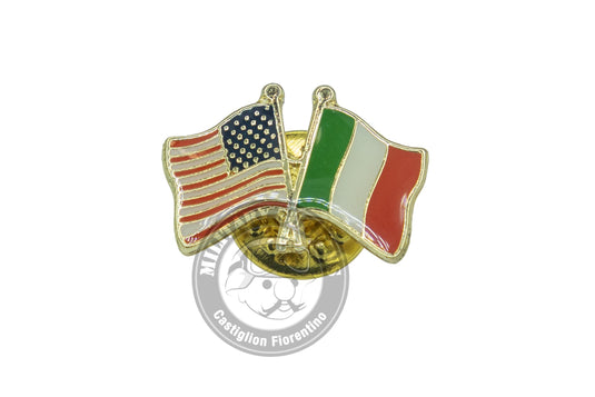 Pins BANDIERINA ITALIA\STATI UNITI smaltata h.18mm 