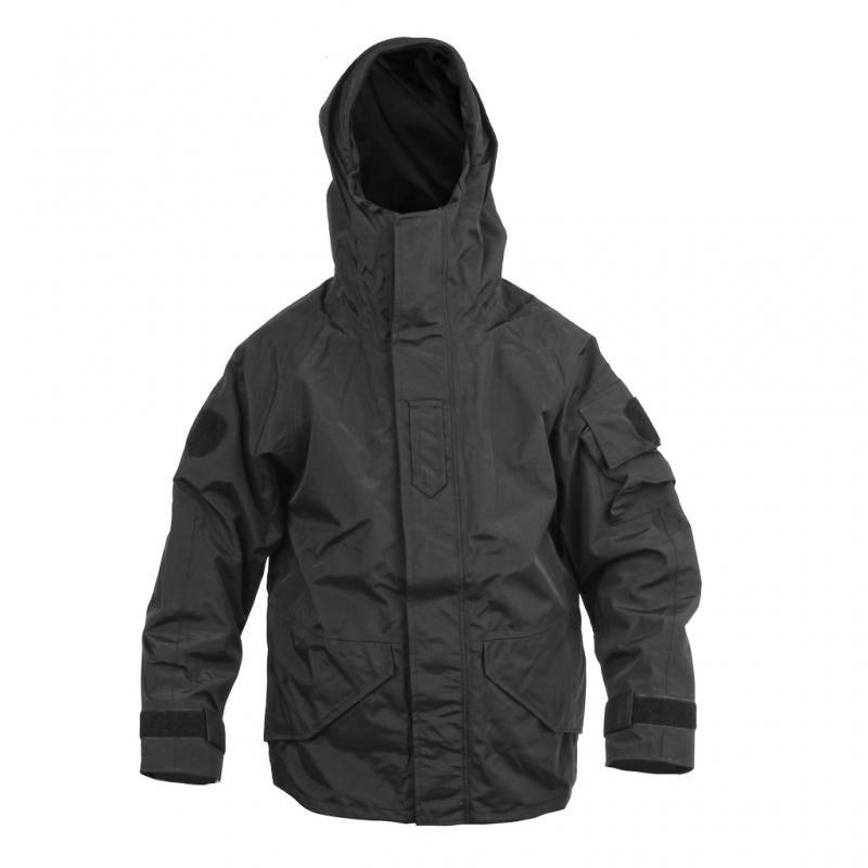 Carica immagine in Galleria Viewer, ECWCS PARKA IMPERMEABILE E TRASPIRANTE CON IMBOTTITURA INTERNA IN PILE STACCABILE COLORE NERO 
