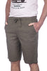 SMITHY'S Bermuda uomo Smithy's in fresco lino con elastico colore Verde militare