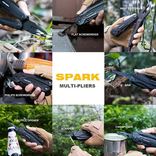 sparkle pinza multiuso 14 funzioni nera + fodero 