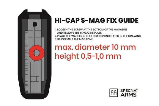 set di 5 caricatori s-mag hi-cap da 380bb - neri 