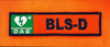 RESCUE DAE qualifica ricamata ANPAS arancione scritte blu notte BLS-D