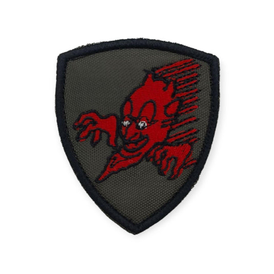 Patch ricamo 6° STORMO diavoletto a scudo Aereonautica Militare con velcro 