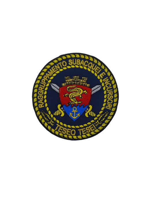 Patch ricamo TESEO TESEI  Marina Militare con velcro 