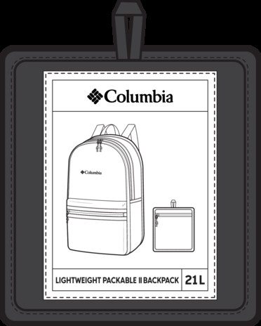 Carica immagine in Galleria Viewer, lightweight packable II  backpack 21L. COLUMBIA NERO 
