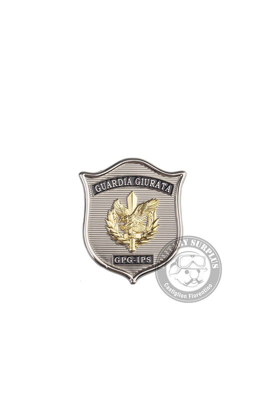 Placca in metallo Guardia Giurata GPG IPS AS47 