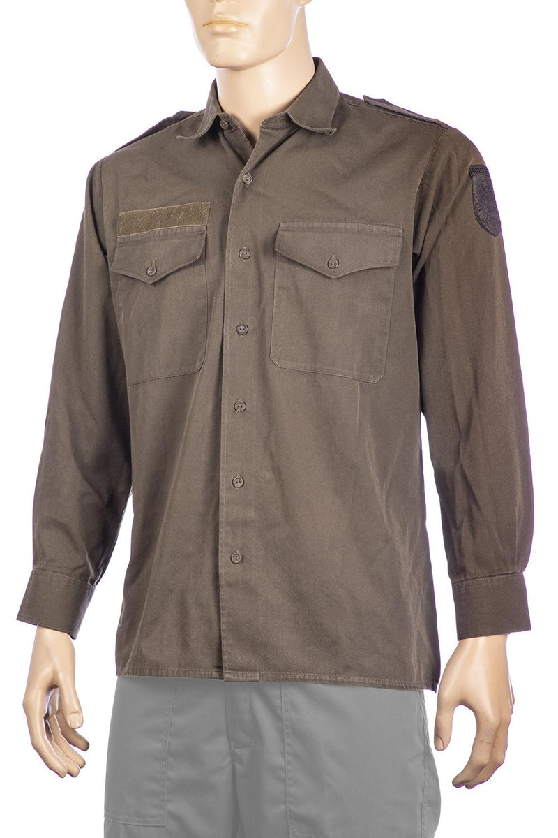 Carica immagine in Galleria Viewer, camicia militare usata esercito austriaco verde oliva prima scelta 
