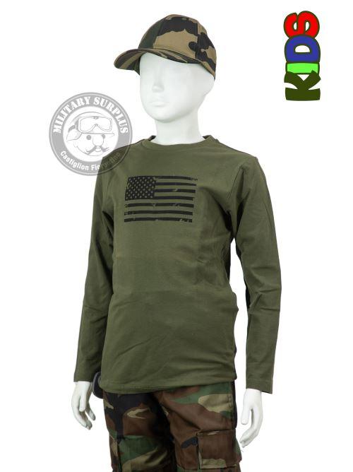 T-shirt bambino girocollo manica lunga stampata 