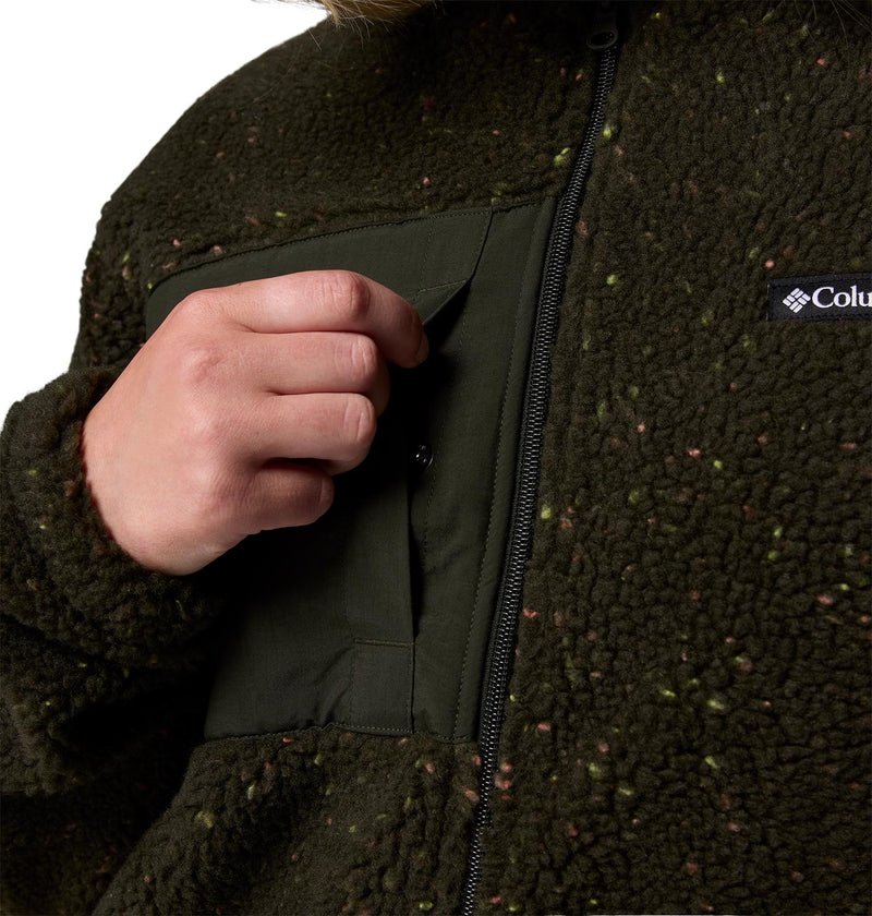 Carica immagine in Galleria Viewer, Bomber in pile Stellar Path™ da donna verde melange 
