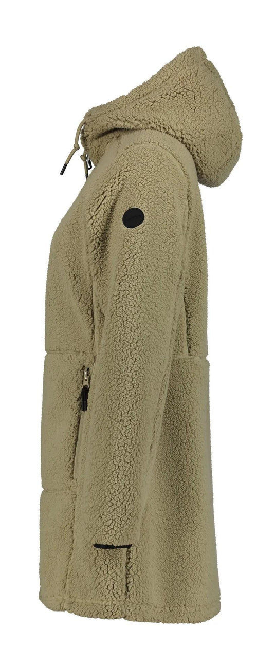 Agra giacca lunga donna in pile agnellato icepeak 