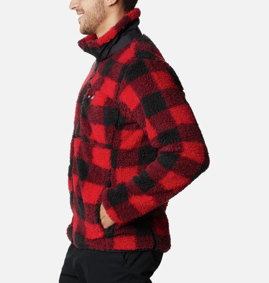 WINTER PASS GIACCA ORSETTO UOMO A QUADRI ROSSO E NERO 