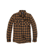 VINTAGE INDUSTRIES Harley men's shirt in light flannel mustard/black check cotton