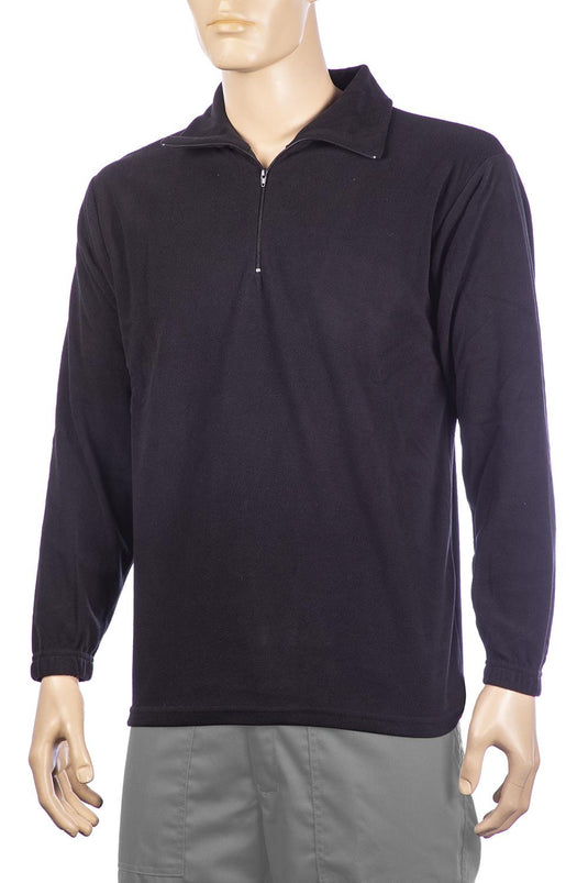 Maglia in micropile antipilling mezza zip 100gr NERO 