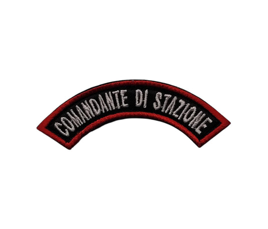 Etichetta estiva Carabinieri COMANDANTE DI STAZIONE  ricamata con velcro 