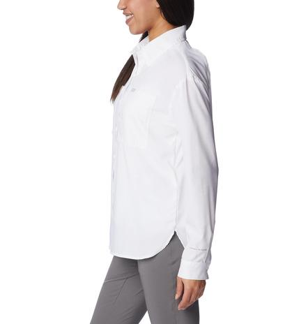 Carica immagine in Galleria Viewer, camicia donna estiva protettiva con filtro solare upf 50 e tecnologia traspirante. columbia Bianco 

