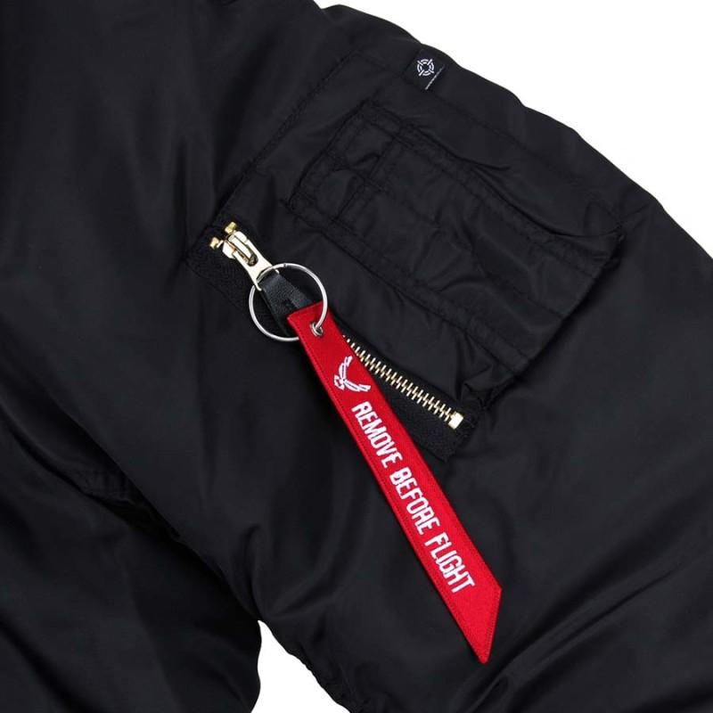 Carica immagine in Galleria Viewer, giacca bomber ma1 NERO in nylon con interno arancione 
