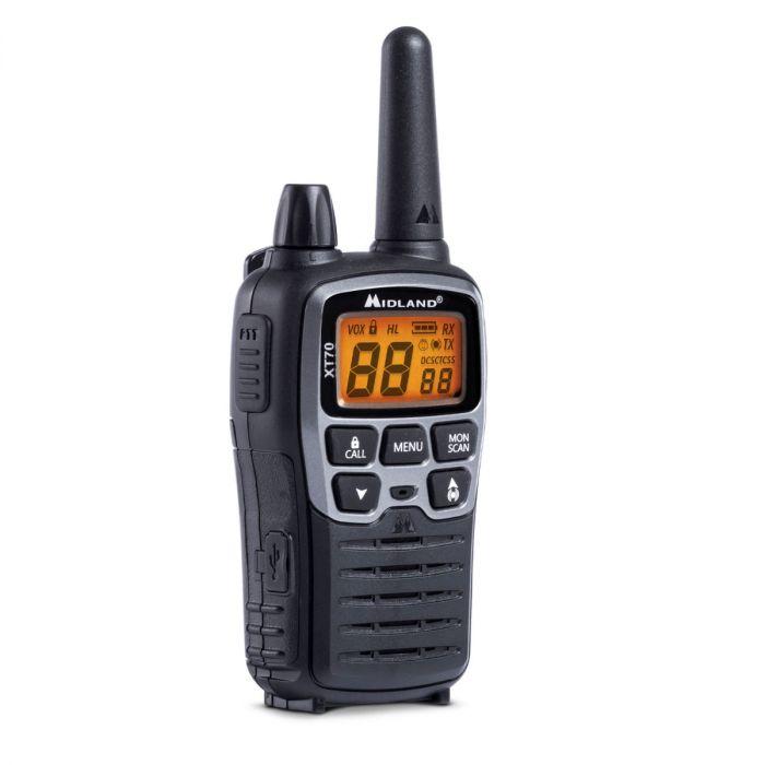 Carica immagine in Galleria Viewer, XT70 -2radio + caricabatteria +cavo usb+2 pacchi batteria 10h +clip+2 auric. 
