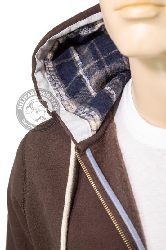 Smithy's felpa zip e cappuccio uomo Marrone 
