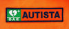 RESCUE DAE qualifica ricamata ANPAS arancione scritte blu notte AUTISTA
