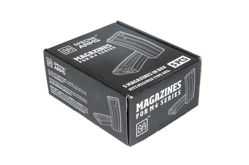 Carica immagine in Galleria Viewer, set di 5 caricatori a monofilari da 140 bb per m4 / m16 
