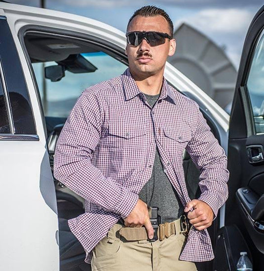 covert concealed carry shirt camicia tattica a quadri<BR/> 