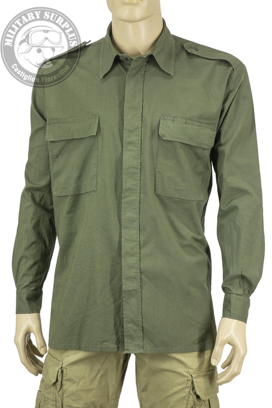 CAMICIA VERDE OLIVA DOTAZIONE NATO  Originale  militare usato prima scelta 100% cotone 