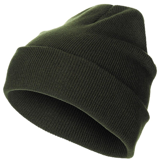 watch hat, acrylic, fine knit  od green, zuccotto maglia 