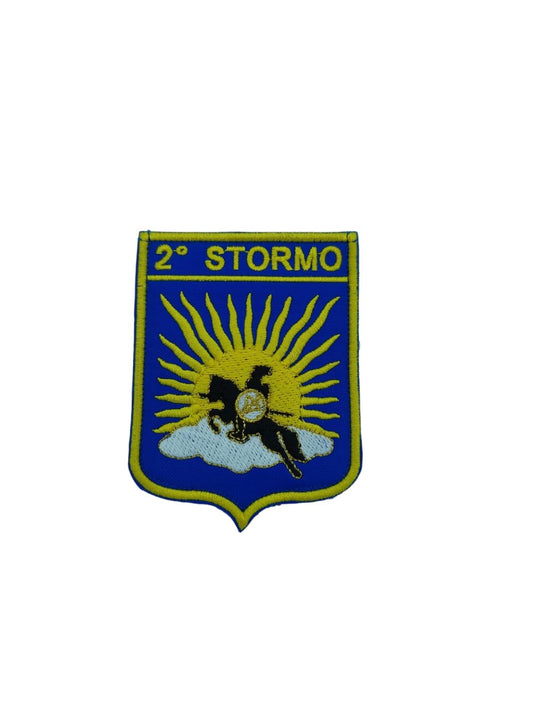 Patch ricamo 2° STORMO CACCIA Aereonautica Militare con velcro 