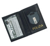 ASCOT Portafoglio in pelle con alloggio placca POLIZIA DI STATO CON SCRITTA POLIZIA