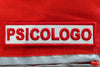 RESCUE Qualifica ricamata croce rossa rosso su bianco PSICOLOGO