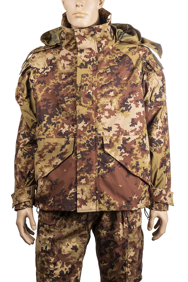Carica immagine in Galleria Viewer, parka militare doppio cappuccio impermeabile e traspirante con interno in pile staccabile 
