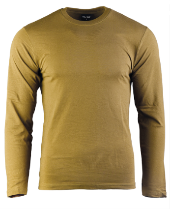 Carica immagine in Galleria Viewer, T-shirt uomo maniche lunghe 100% cotone VERDE OLIVA 
