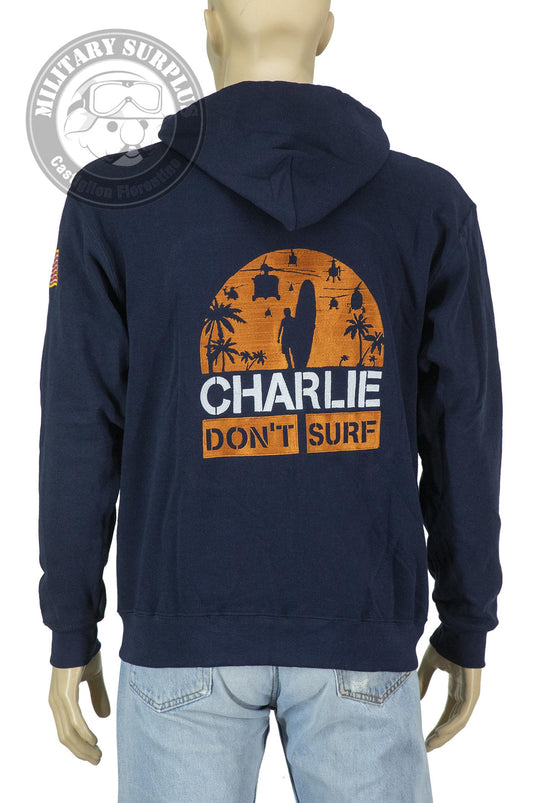 Felpa con cappuccio ricamata CHARLIE DON'T SURF 