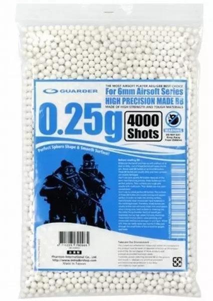guarder 0,25g bb's pallini softair 1kg 4000pz. 