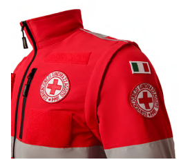 Giubbino operativa Croce Rossa Italiana maniche staccabili 