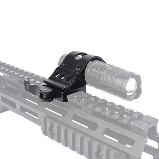 metal attacco 45° diametro 1" con quick detach per torcia o laser nero 