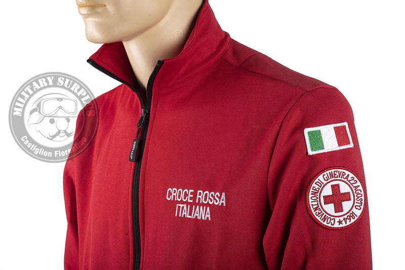 Load image into Gallery viewer, Felpa tecnica zip lunga in micropile CROCE ROSSA ITALIANA 

