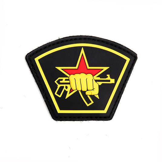 patch 3d pvc stella rossa pugno ak 47 