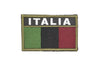 GRADI Patch Bandiera italiana bassa visibilita' rettangolare con velcro base nero