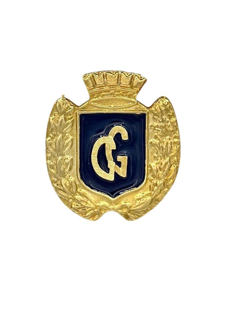Load image into Gallery viewer, Fregio basco Guardi Giurata in metallo BLU\ORO 

