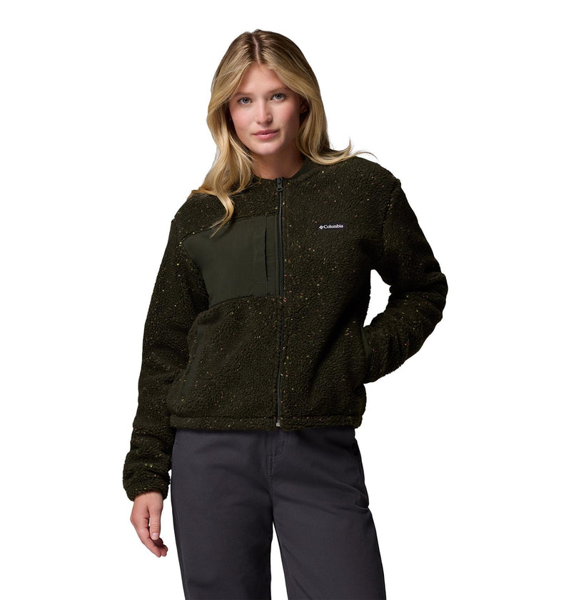 Carica immagine in Galleria Viewer, Bomber in pile Stellar Path™ da donna verde melange 
