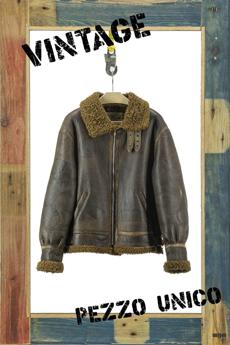 Carica immagine in Galleria Viewer, Giacca sheep skin uomo vintage taglia l 
