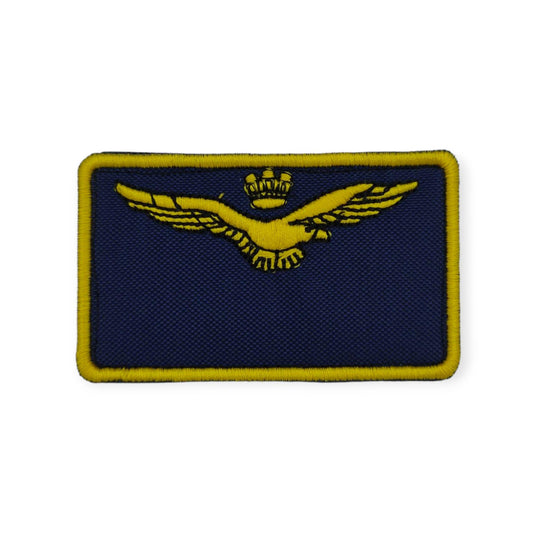 Patch ricamo brevetto pilota militare Aereonautica con velcro blu 