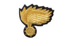 RANKS cap badge cc gold flame with fasarone