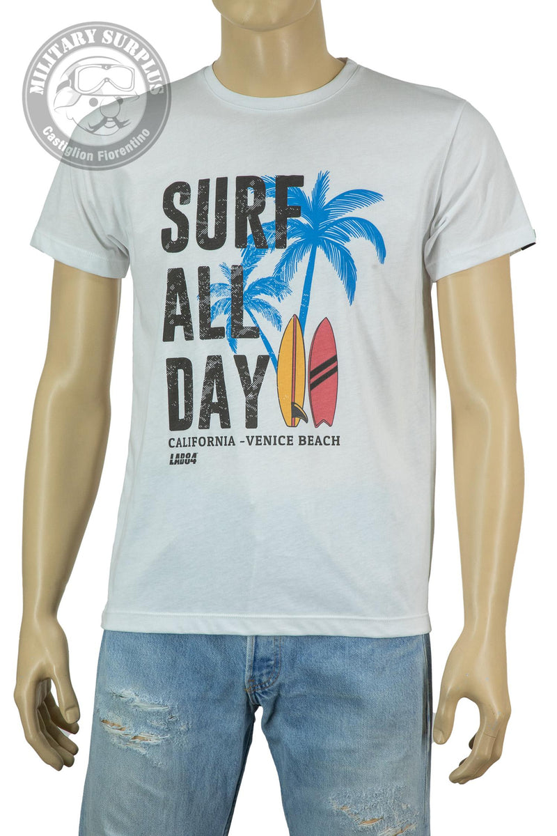 Carica immagine in Galleria Viewer, T-shirt girocollo stampata Lab84 100% cotone 
