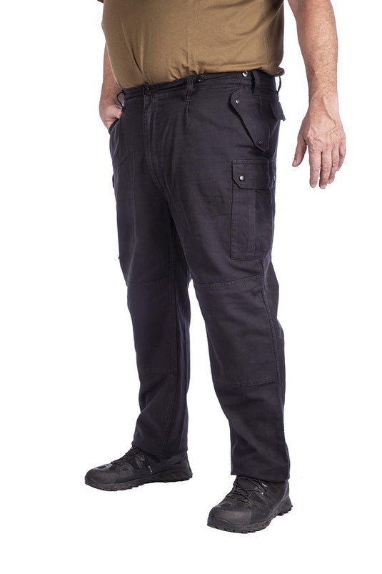 Moleskin Pantaloni commando originale BW taglie grandi NERO 